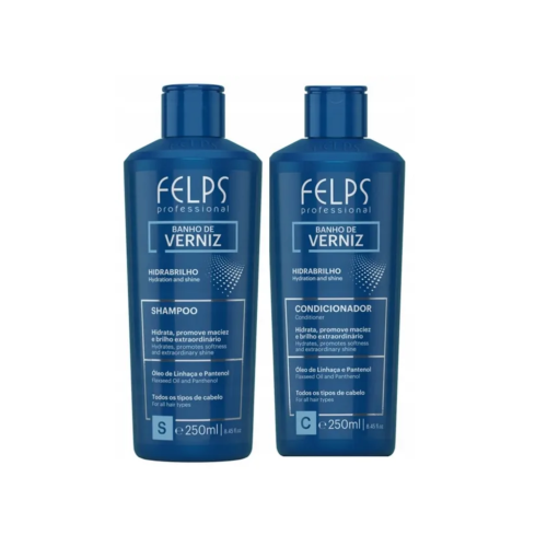 FELPS BATH VERNIZ ZESTAW SZAMPON 230ML + ODŻYWKA 230ML - mega połysk włosów