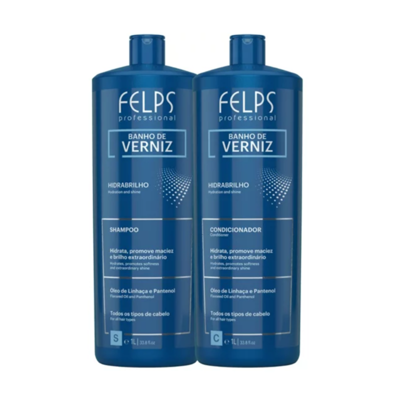 FELPS BATH VERNIZ ZESTAW SZAMPON 230ML + ODŻYWKA 230ML - mega połysk włosów